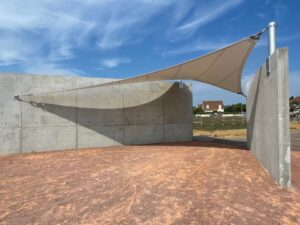 Voile d'ombrage exterieur parc de Ifs