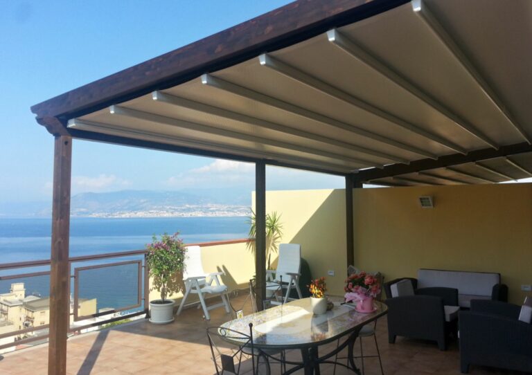 Velum en bord de mer retractable