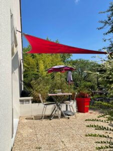 Voile d'ombrage jardin